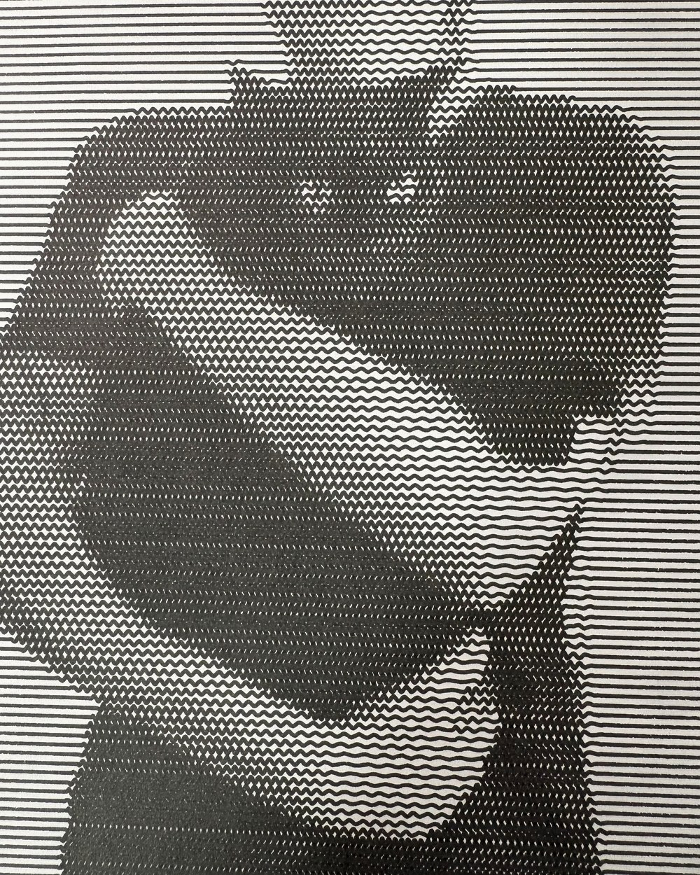 Retrato con gata, foto 3 de 3: Faber-Castell PITT Artist Pen, black F sobre Canson 120 g