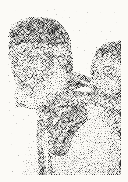 Retrato en puntillismo