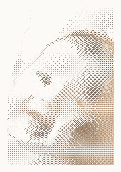 Retrato en punto de cruz